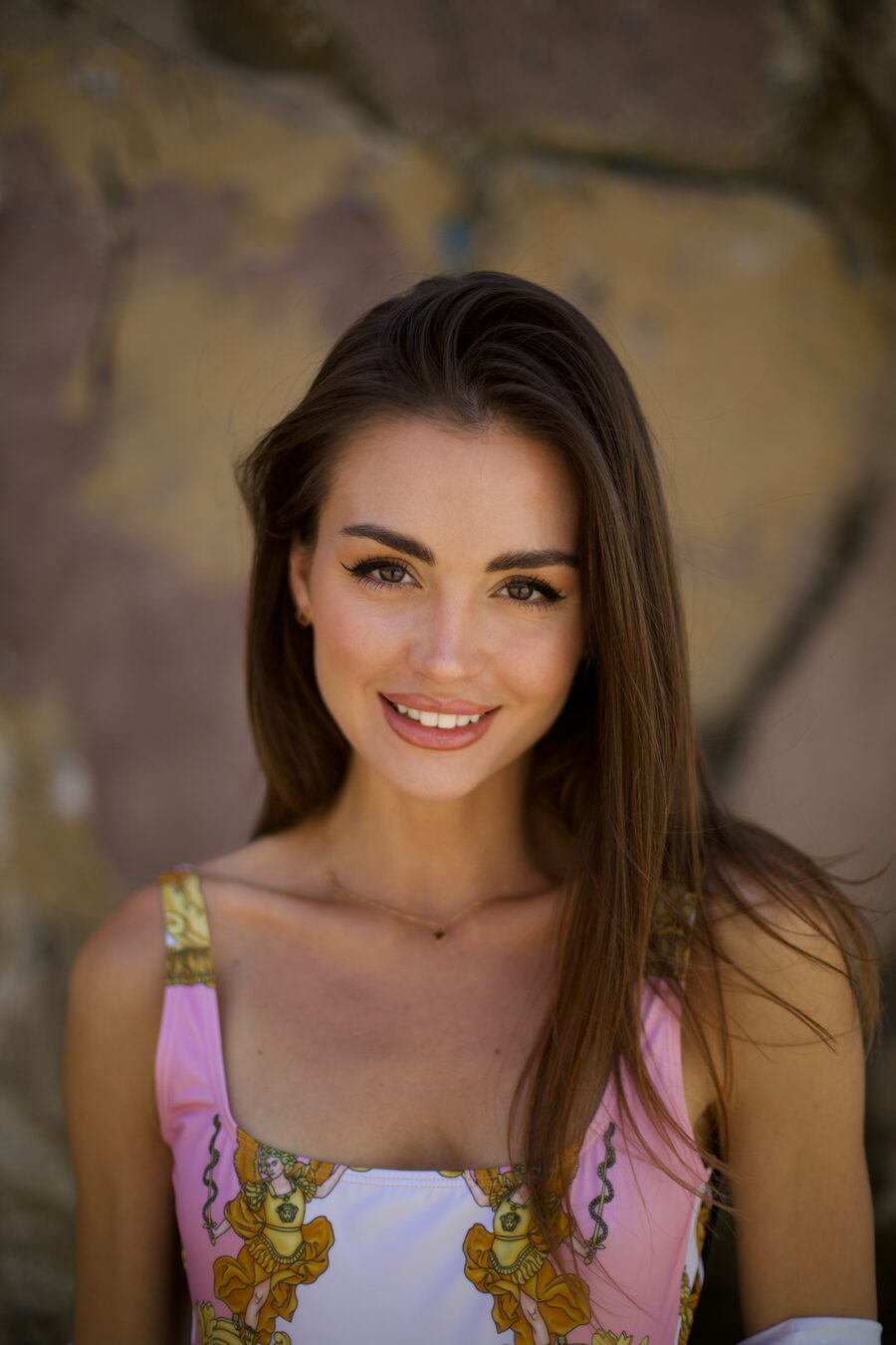 Nadya smiling in the Los Angeles sun